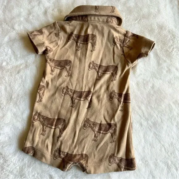 Kate Quinn Short Sleeve Vintage Collar Shortie Donkey 0-3 Months - Picture 7 of 7